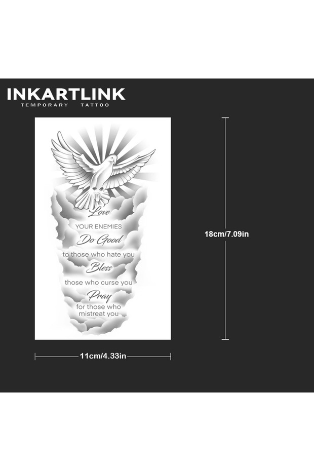 304-1118XL Pigeon Temporary Tattoo,Lasts To 15 Days New Technology Magic Waterproof Semi Permanent S