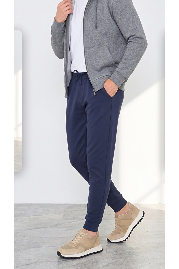 Men's Modal Pocketed Elastic Leg Sweatpants – Comfortable Fit Casual Single Bottom Pants