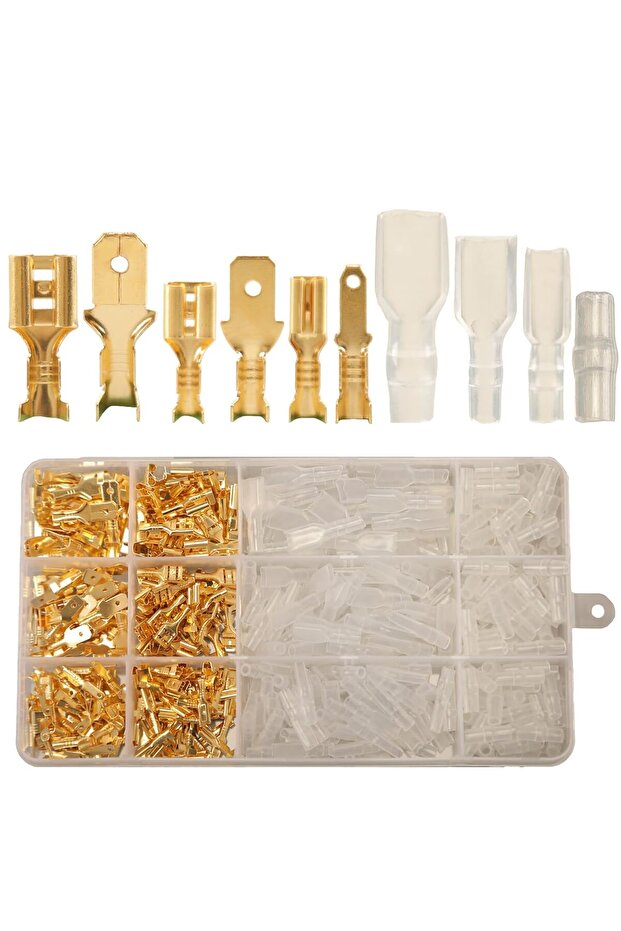480pcs 480pcs 2.8mm 4.8mm 6.3mm Male and Female Spade Connectors Kit Insulating Sleeve, Crimp Connec