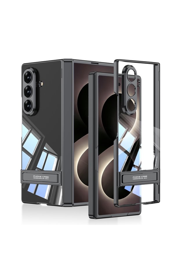Galaxy Z Fold 8 Ultra Case with Camera Protection Transparent Design Tkng Lego Stand Case
