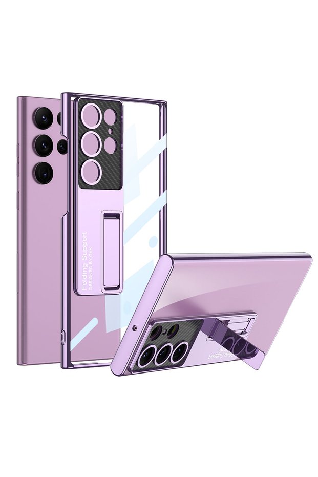 Galaxy S23 Ultra Case with Camera Protection Transparent Design Senk Lego Stand Case