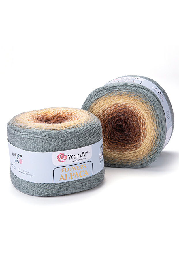 Flowers Alpaca 20% Alpaca 80% Acrylic Fine Hand Knitting Yarn 250 Gr 940 m - 1 Piece-416