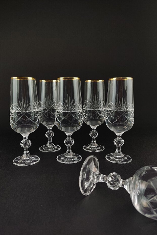 Kristal 6-Piece Coffee Water Glass Set Gold – 05 0180