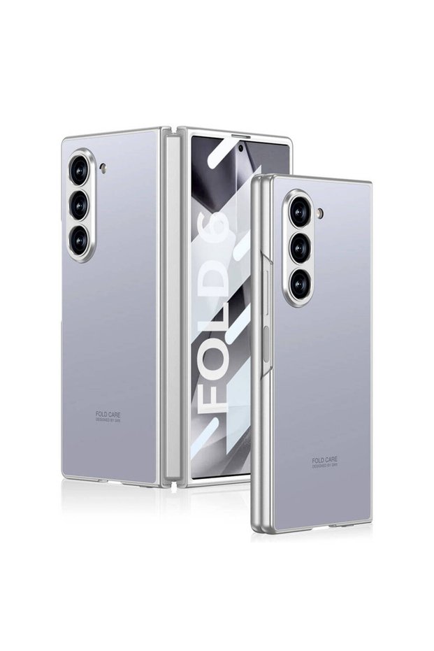 Galaxy Z Fold 6 Case Titanium Metal Design Senk Kipta Caz Case