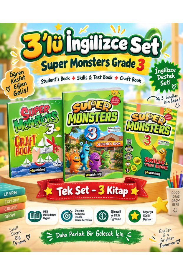 Super Monsters 3. Classroom English Set of 3 – Student’S Book + Skills & Test Book + Craft Book | 2026-2027 Current Curriculum