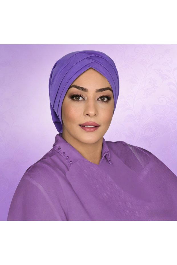 حجاب بنفسجي سادة