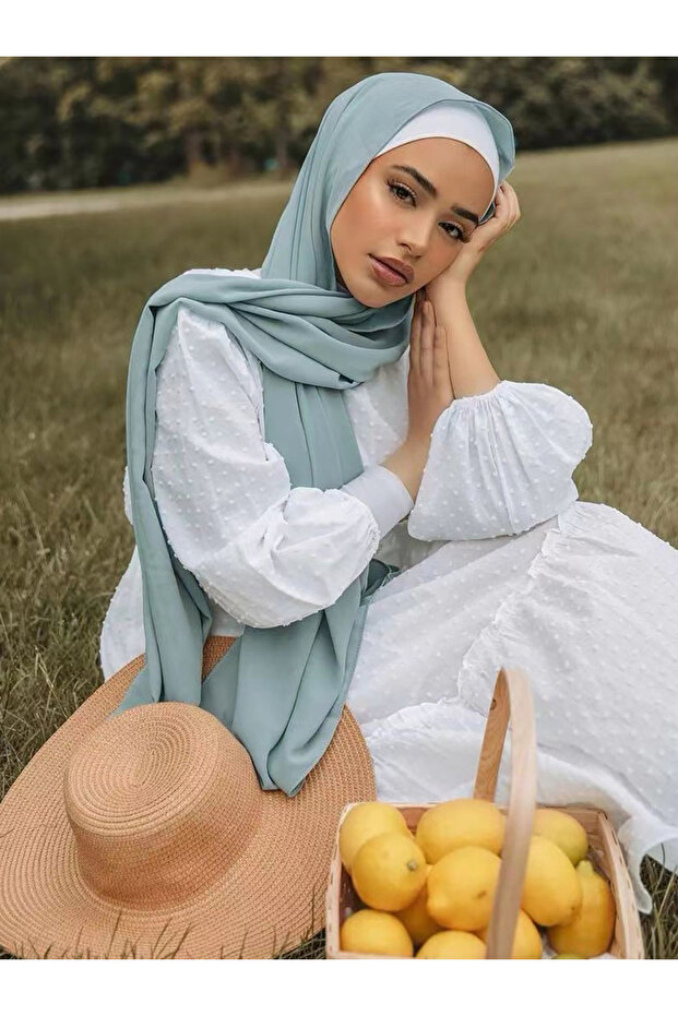 Light Blue Chiffon Hijab