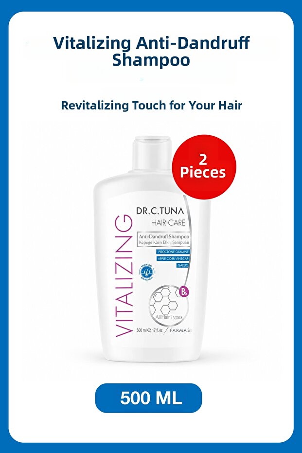 Dr. C. Tuna Vitalizing - 500 ml Shampoo Effective Against Dandruff