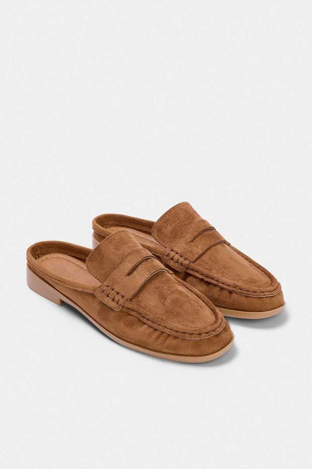Taba Süet Kadın Loafer TAKSS26LA00018