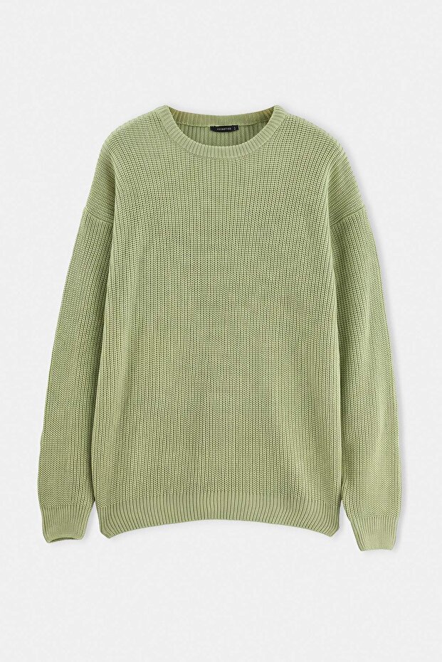 Mint Oversize Bisiklet Yaka Düz Kazak TMNAW23KZ00189