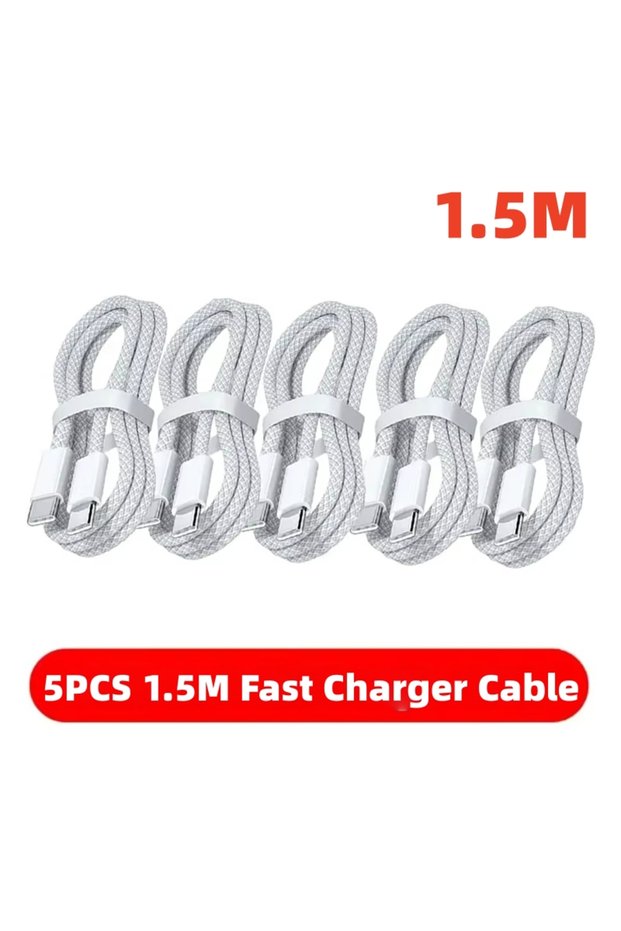 1m 5PCS 1.5M 5PCS USB C Cable to USB C 100W Fast Charging Charger Cable Supports Fast Charging For