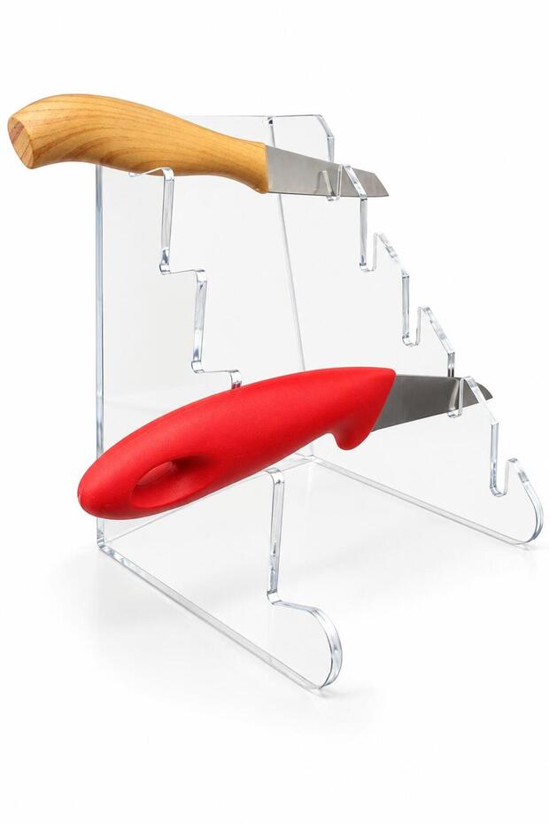 Plexiglass Vertical Model Pocket Knife Stand – Transparent Pocket Knife Organizer
