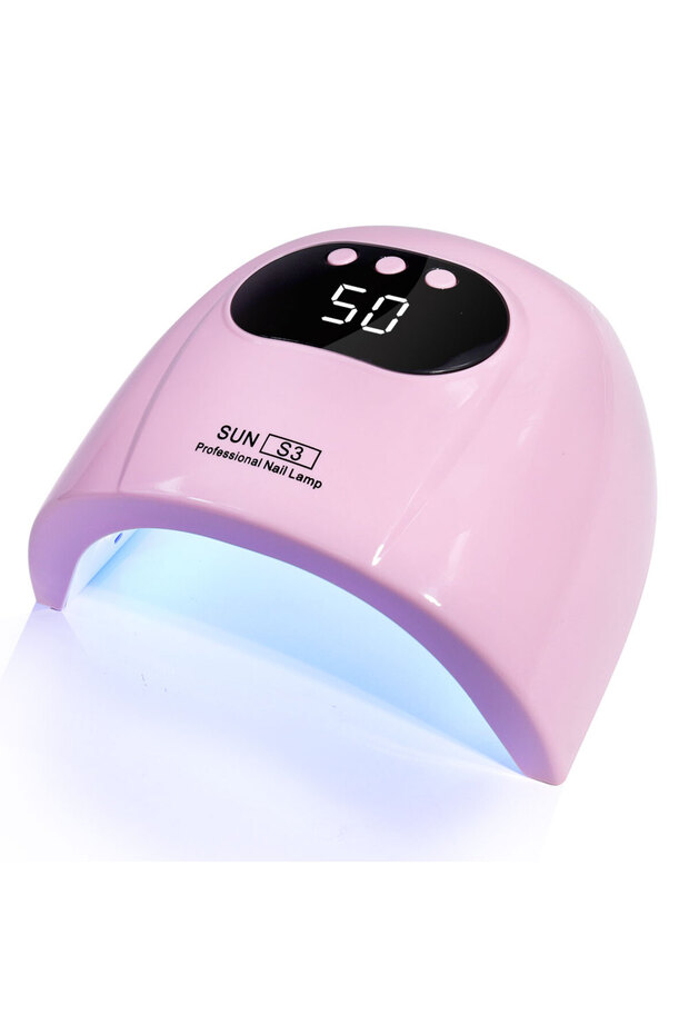 USB Pink 24/6 LED UV Lamp for Nails Gel Polish Drying With LED Display And Motion Sensing Profession