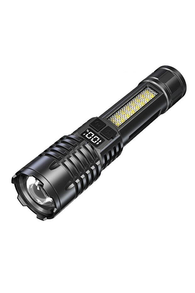S435 100000LM Super Bright Flashlight Rechargeable LED Torch Long Range Tactical Lamp for Outdoor Wa