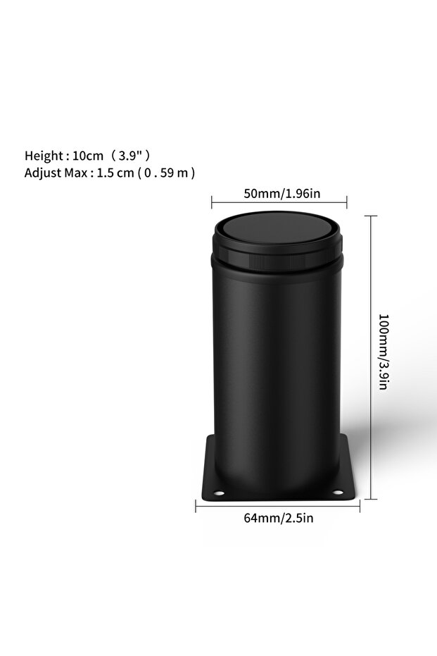 10cm 4pcs 5-30cm Stainless Steel Furniture Legs Metal Adjustable Legs,for Cabinet Table Legs Sofa Fe