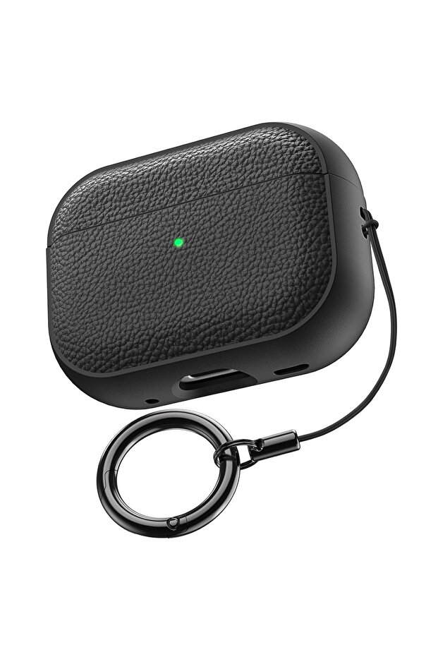 For Airpods Pro 3 Black For AirPods 5/4/Pro 3 Leather Pattern TPU Earphone Accessories Full Protecti