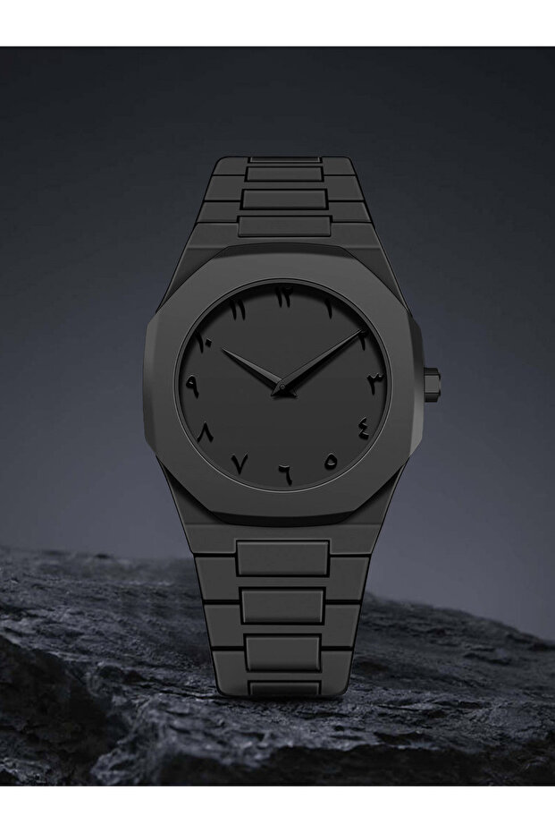 Black text LUCKYFOXNew high-end watches men's trend graffiti art quartz watches