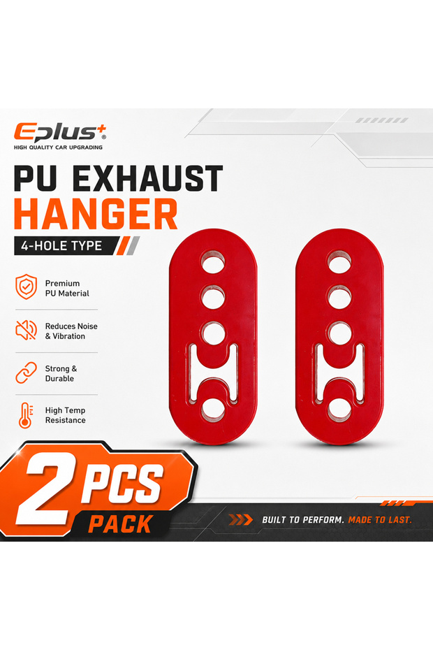 4 hole Red 2PCS Universal 2&4 Holes Polyurethane Exhaust Hanger Hard PU Exhaust Bushing Vibration Da