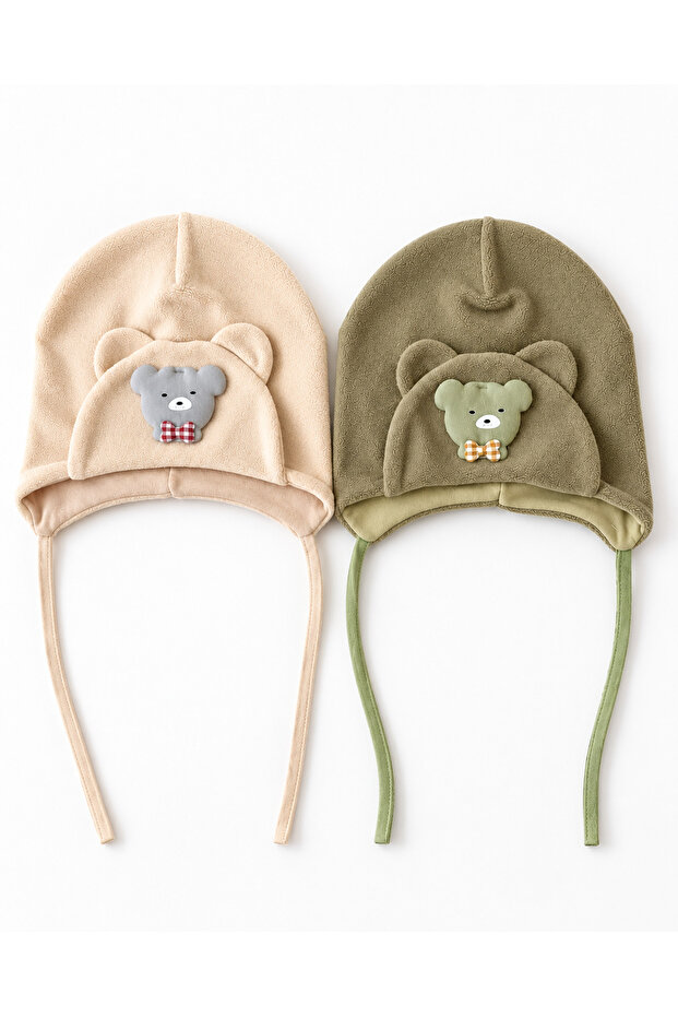 Fleece on the Outside, 100% Cotton on the Inside, 2-Pack Baby Beanie