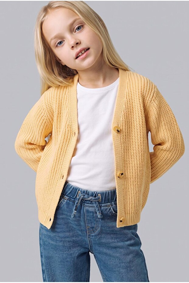 V-Neck Buttoned Knitwear Cardigan Baby Girl I2269A526Au