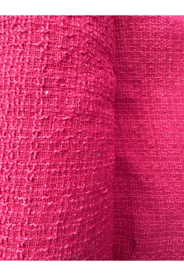 Pink Chanel Tweed Woven Fabric Series, 65% Polyester 35% Cotton (150 X 100 cm 270 Grams)