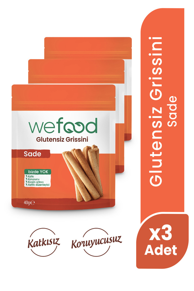 Gluten-Free Grissini Plain 40 g 3 Packs