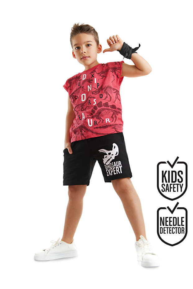 Dinosaur Expert Boy's Summer Sleeveless T-Shirt Shorts Set