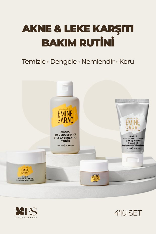 Anti-Acne and Blemish Skin Care Set | Magic Series | 4-Step Daily Care Routine