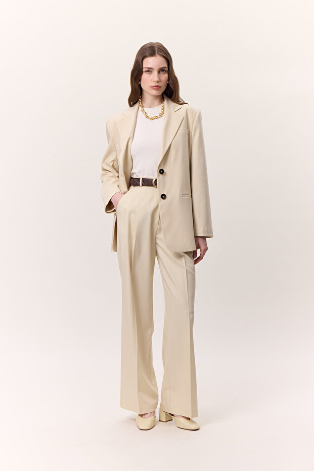 Wide Leg Palazzo Pants Vanilla