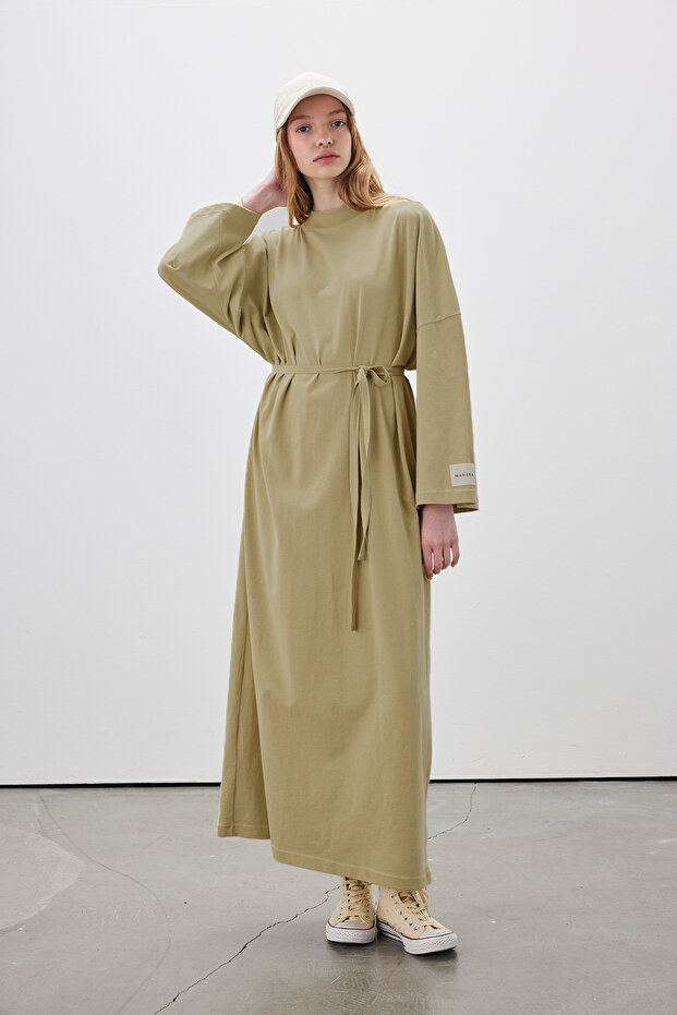 Oversize Long Casual Dress Yellow