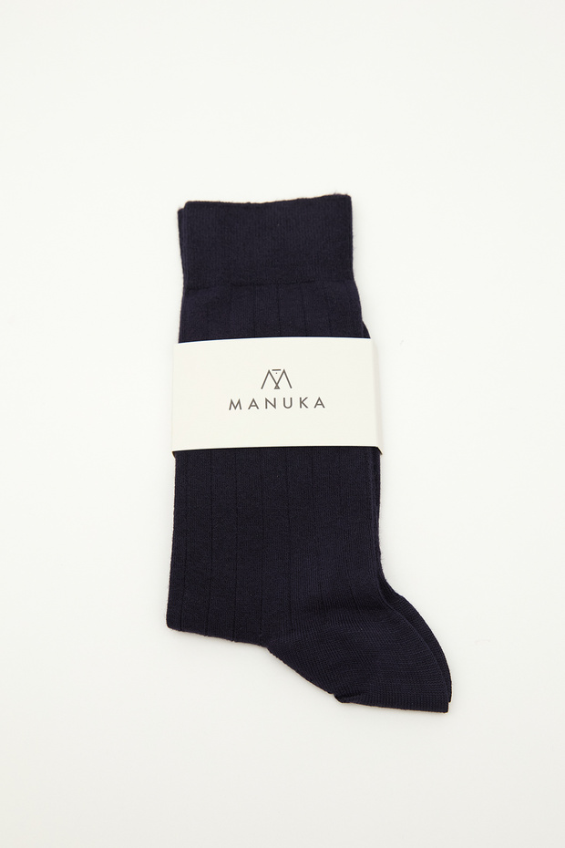 Classic Corduroy Socks Navy Blue