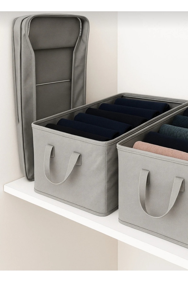 2 Pieces Steel Closet Organizer 45X25X20 Shelf Organizer Foldable Clothing Organizer