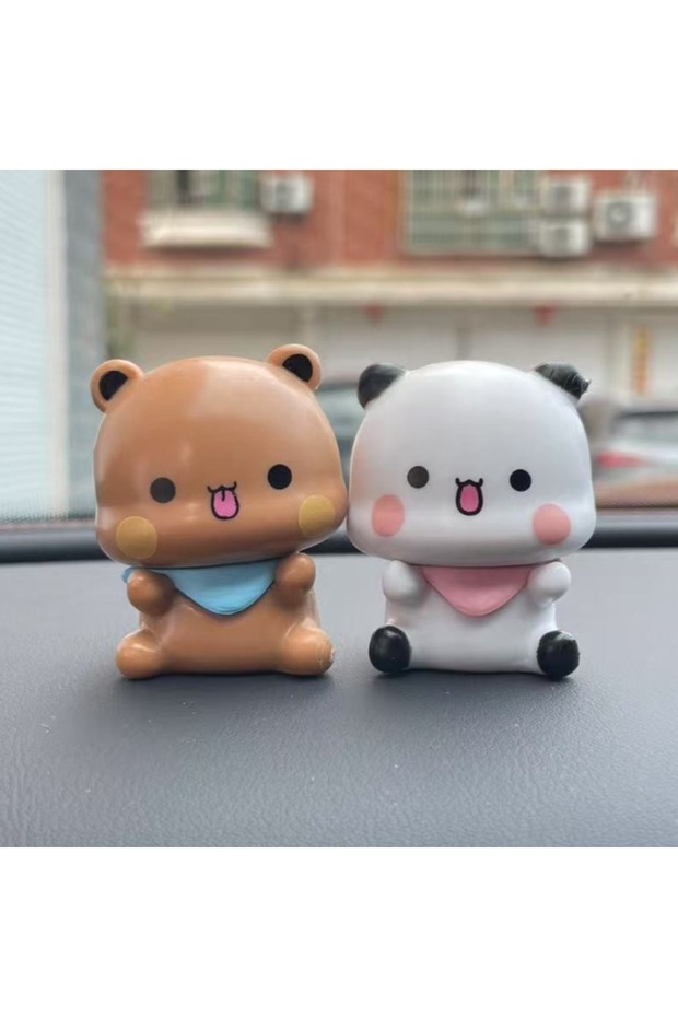 Si jing Cute Bubu Dudu Panda Bear Figure Toy Collectible Anime Accessories Kawaii Bear Doll Ornament