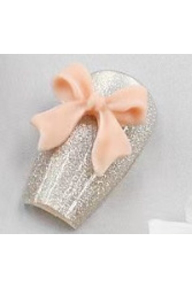 03-500Pcs 500Pcs Elegant Ribbon Bowtie Nail Charms Light Luxury Ins-Style Nail Art with 3D Resin Dec