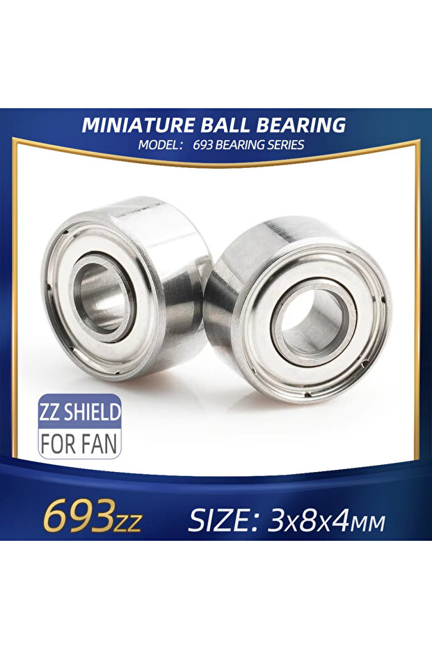 20Pcs 693ZZ ABEC-9 20PCS 693ZZ Bearing 3*8*4 MM ABEC-9 Computer Fan Ball Bearings 693 ZZ PC Cooling