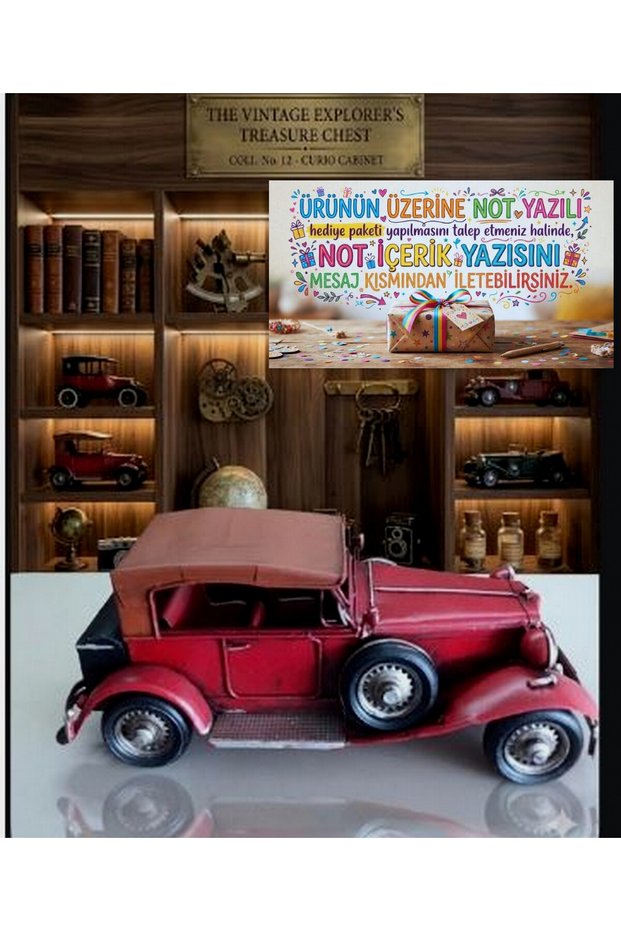 Special for Classic Enthusiasts: 25Cmx10Cm Nostalgic Burgundy Decorative Object (if You Request a Specific Note in the Message, It Will Be Written on the Gift Package and Shipped)