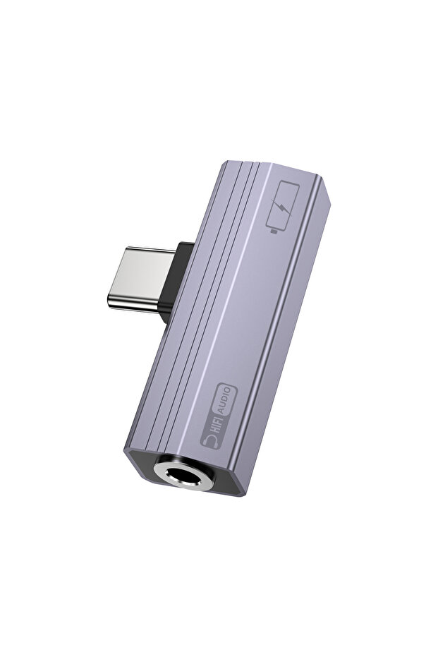 10W USB Type C To 3.5mm Jack Earphone Adapter PD10W/100W Type C 2 in 1 Fast Charging Audio Aux Con