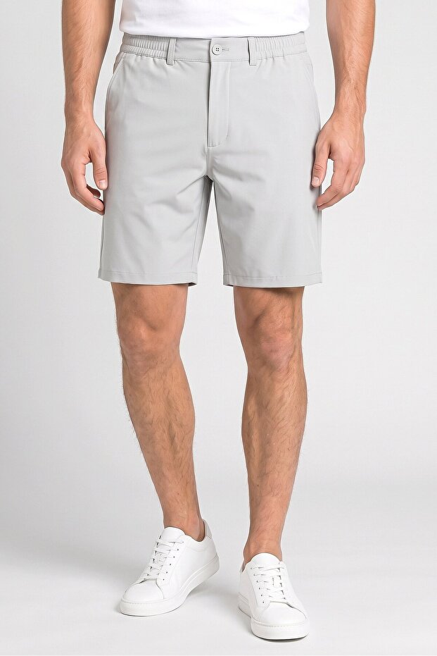 Men Sportswear Fit Outdoor Shorts, Light Grey