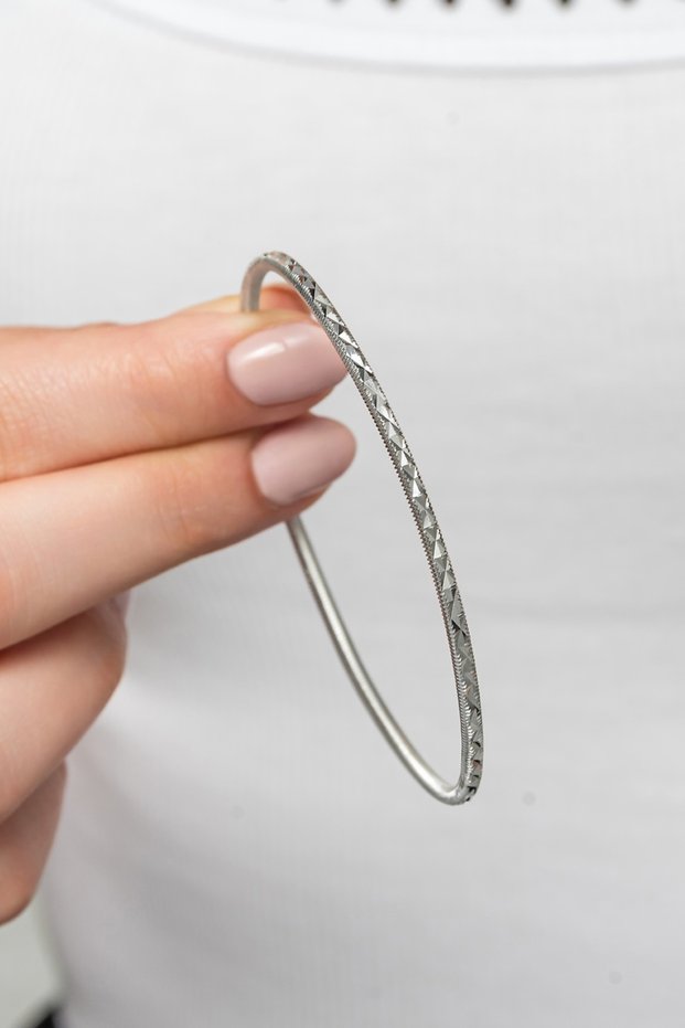 Kristal Model 7,50 gr Gümüş Ajda Bilezik