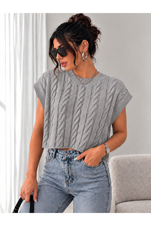 Women's Knitted Patterned Knitwear Sweater