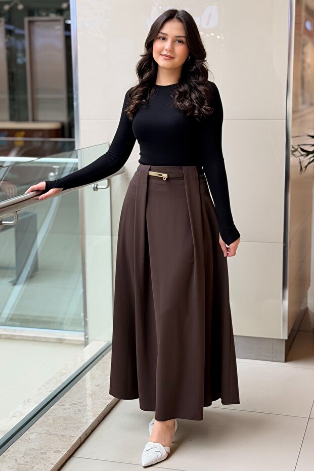 Thin Belted Skirt
