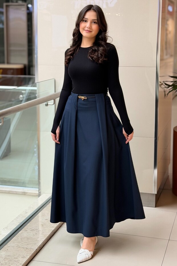 Thin Belted Skirt