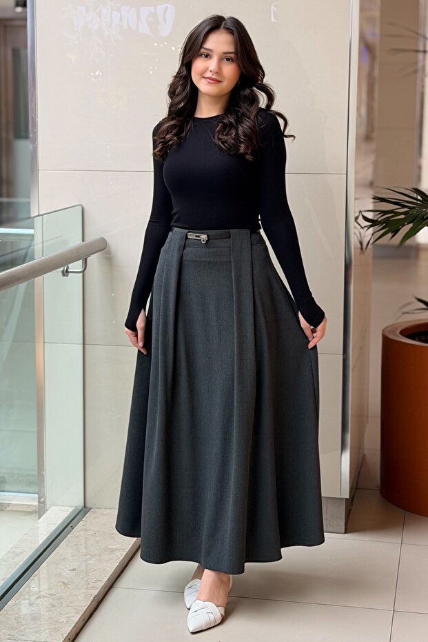 Thin Belted Skirt