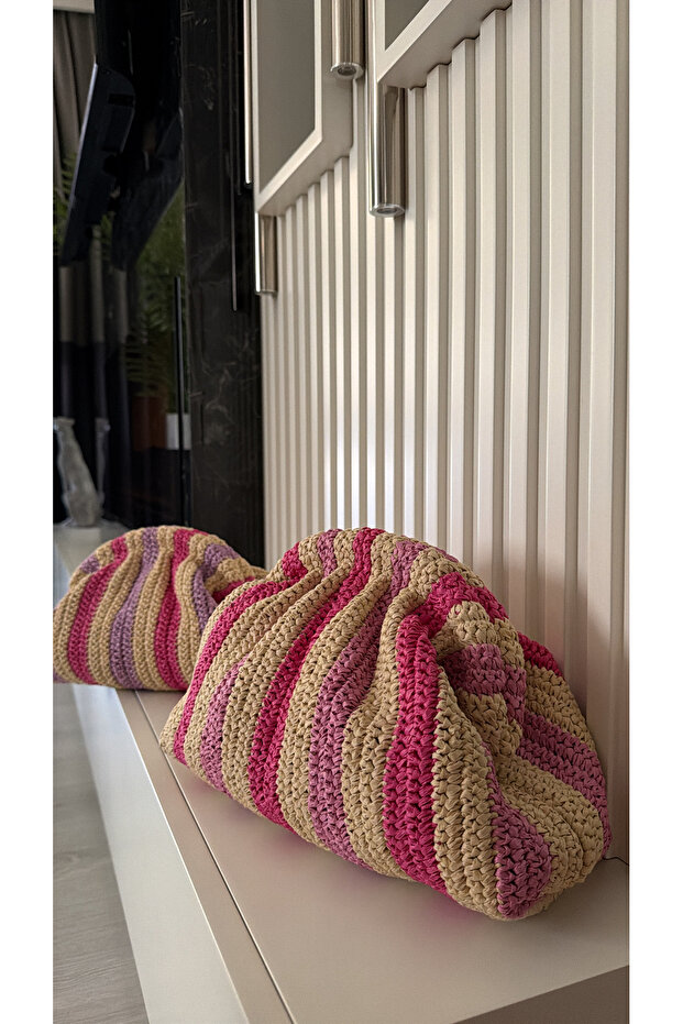 Handmade Wicker Handbag Clutch Bag(30X16Cm)