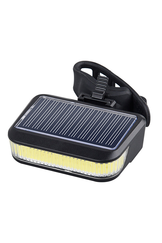 black Bicycle Taillight Solar Energy Rechargeable Cycling Rear Lights MTB Road Mountain Bike Tail Li