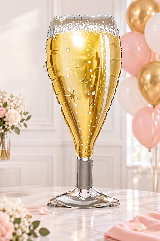 Gold 100X45 cm Large Size Champagne Glass Foil Balloon Bride to Be Bachelorette Party
