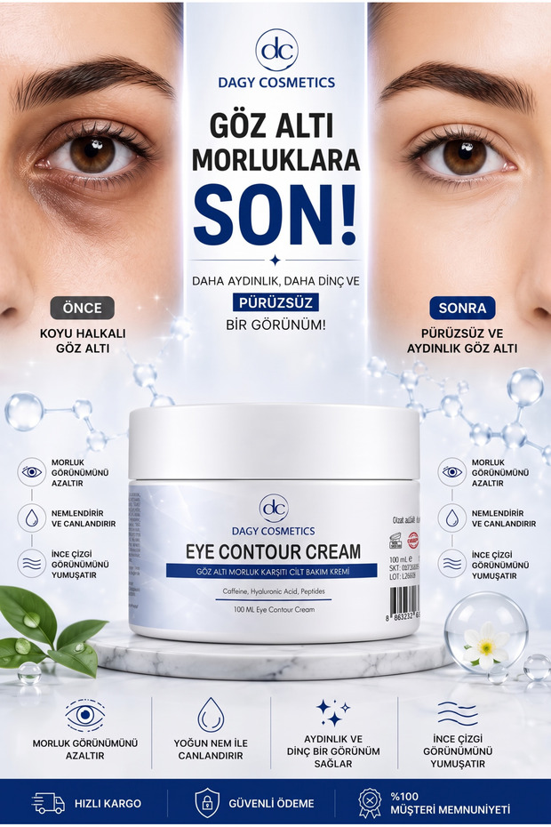 Anti-Dark Circles under the Eyes Skin Care Eye Contour Cream 100 ml