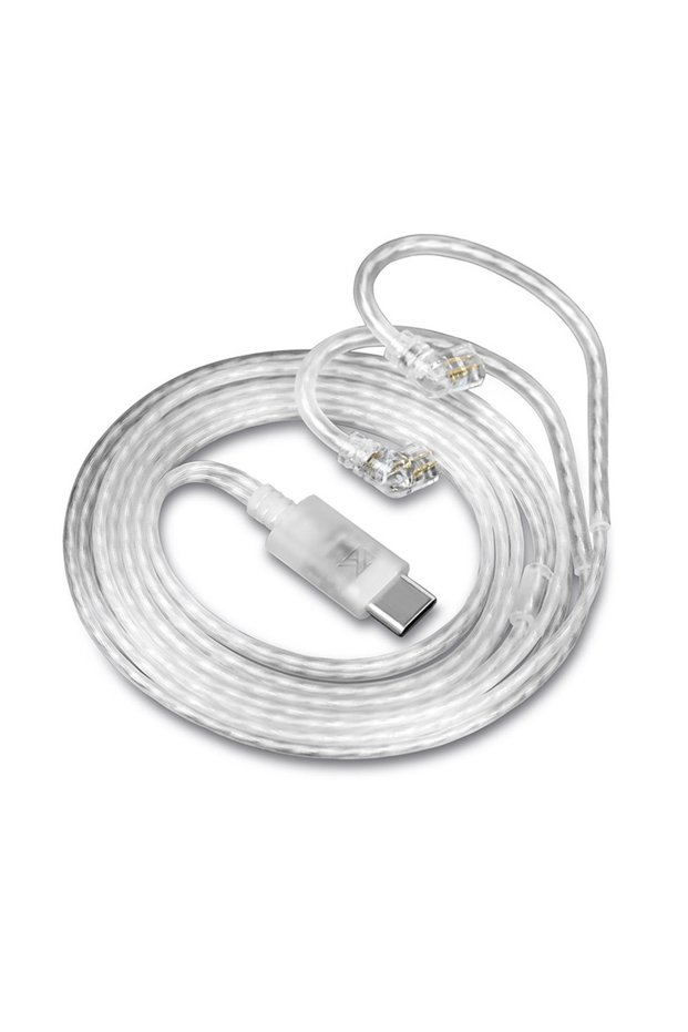 NO MIC KZ Earphone Cable Silver Plated Upgrade Wire Type-c Pug Oxygen Free Copper Wire Microphone Op