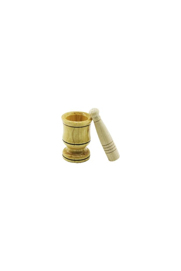Small Size Wooden Garlic Press: 6Cm--D: 4Cm--H: 8.8cm Mesh Packaging