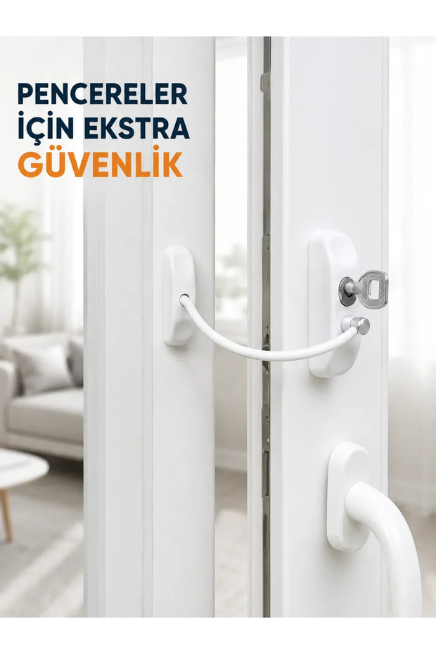Window Security Device with Key Flexible Cable Window Opening Limiter Lock
